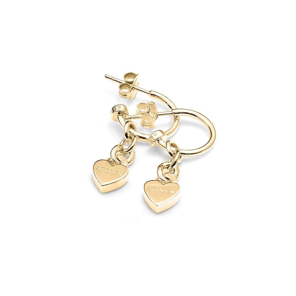 Love Chain Anchor Earrings Gold Plated_0