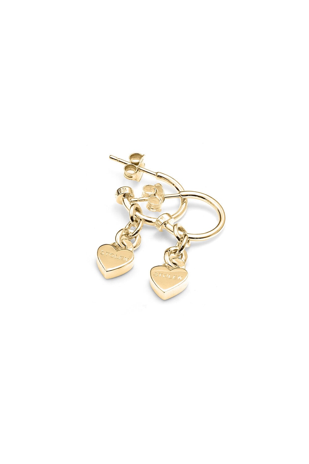 Love Chain Anchor Earrings Gold Plated_0