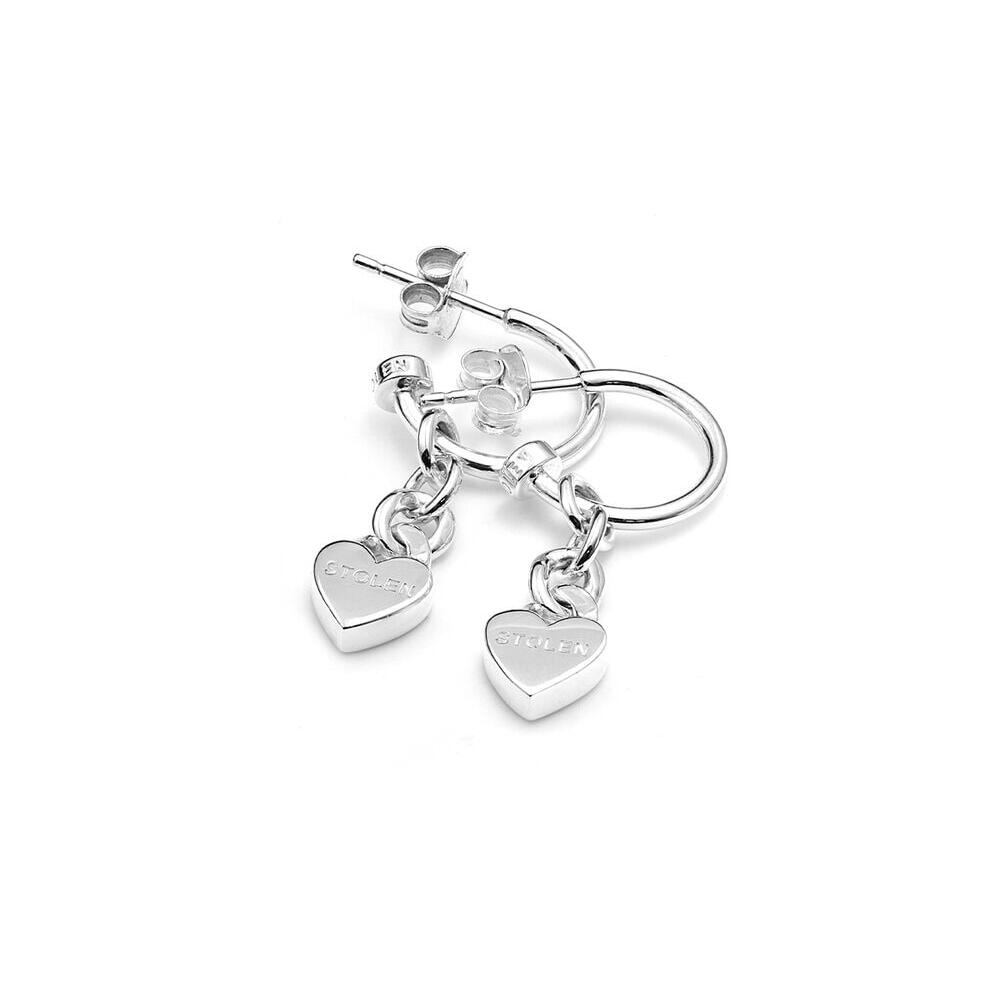 Love Chain Anchor Earring Silver_0