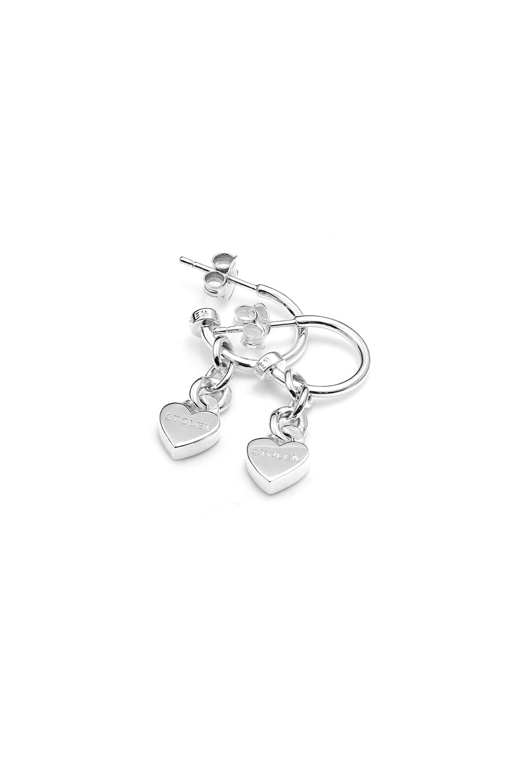 Love Chain Anchor Earring Silver_0