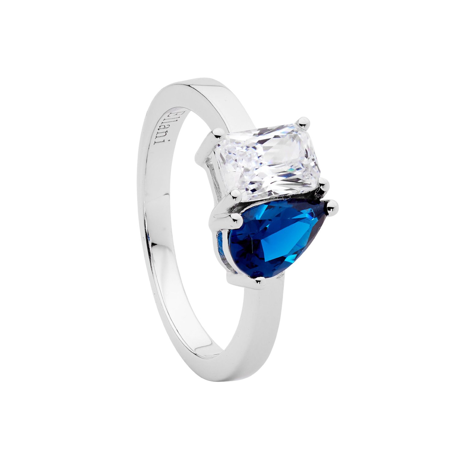 Sterling Silver White and London Blue CZ Ring_0