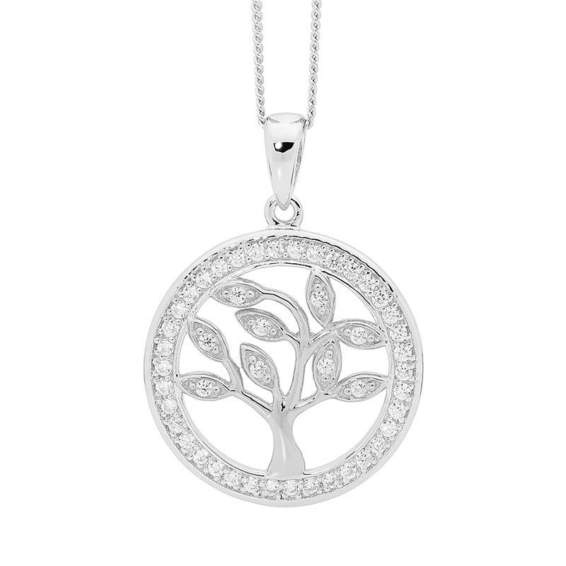 ss cz tree of life pendant_0